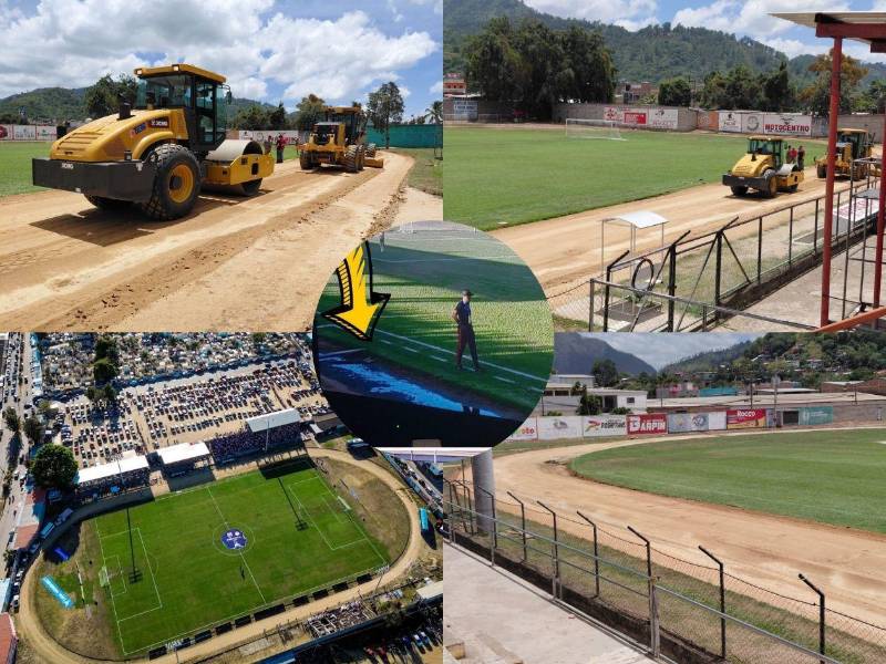¡Adiós al charco de lodo! Así remozaron la pista de tierra del histórico estadio Marcelo Tinoco de Danlí. Ojo a los detalles de la remodelación.