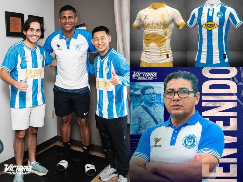 Carlos Eduardo Espina posando junto con el exjugador Carlo Costly y el influencer japonés Shin Fujiyama. Fotos cortesía Victoria.
