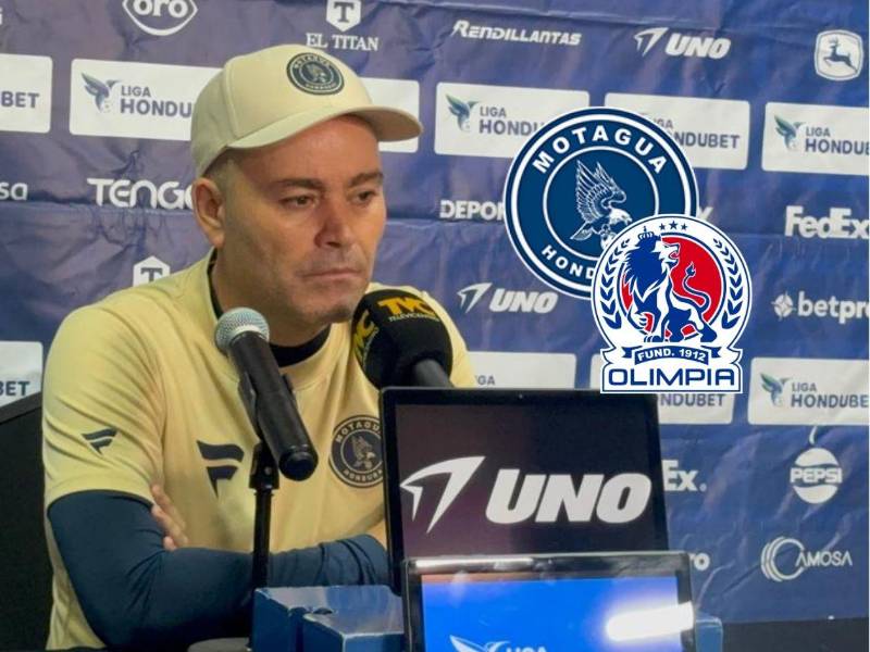 Javier López en la conferencia al post partido entre Olancho vs Motagua.