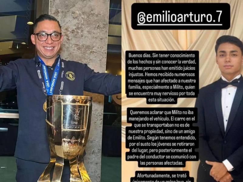 Emilio Izaguirre salió en defensa de su hijo tras vincularlo a un accidente de tránsito.
