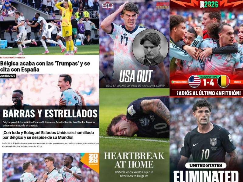 Los medios señalan al presidente de Estados Unidos luego de la dolorosa caída de la selección norteamericana en el Mundial 2026 frente a Bélgica en Seattle en los octavos de final (1-4).