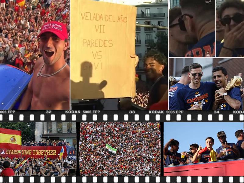 El rocorrido de la selección española hasta la mítica Plaza de Cibeles en Madrid donde se reunieron con miles de aficionados para festejar por todo lo alto la segunda Copa del Mundo de su historia tras vencer a Argentina.