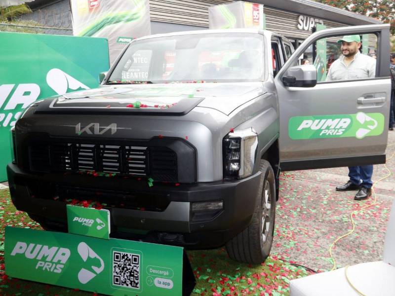 El KIA Tasman, octavo y último vehículo entregado en la promoción de Puma Energy y Super 7, que premió a ocho hondureños.