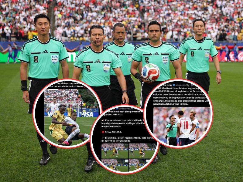 Un penalti como un castillo que nadie quiso ver: así reaccionó la prensa a la actuación del árbitro hondureño, Said Martínez, en el partido Ghana vs Inglaterra por el Mundial 2026.
