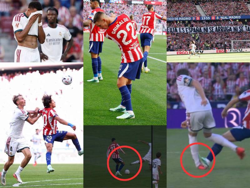 Polémica en el derbi: Las rojas que le perdonaron al Atlético, errores del VAR afectan al Real Madrid y ataque a Mbappé