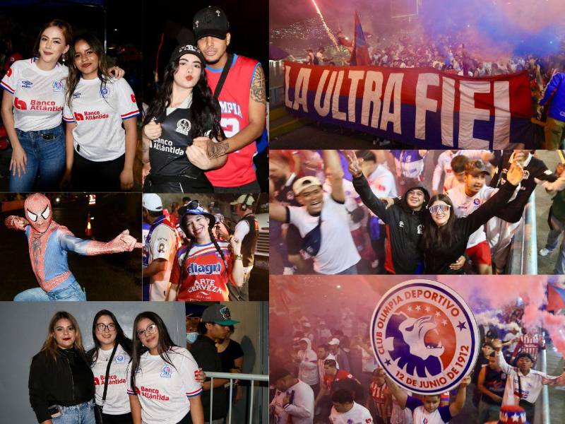 Todo el ambiente que se vive en el Estadio Nacioonal antes de que arranque el partido entre Olimpia ante Luis Ángel Firpo por la Copa Centroamericana. (Fotos Marvin Salgado)