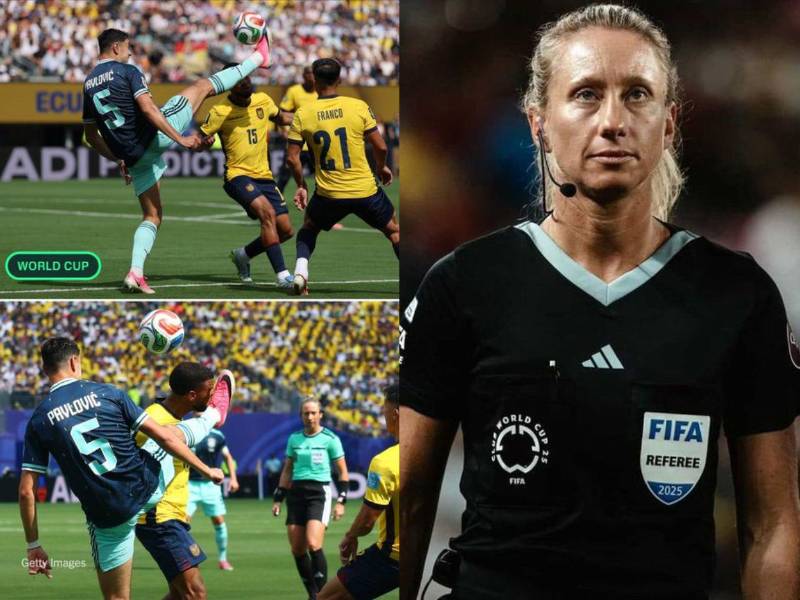 Atacan a la árbitra por su tremendo error en el gol de Alemania ante Ecuador.