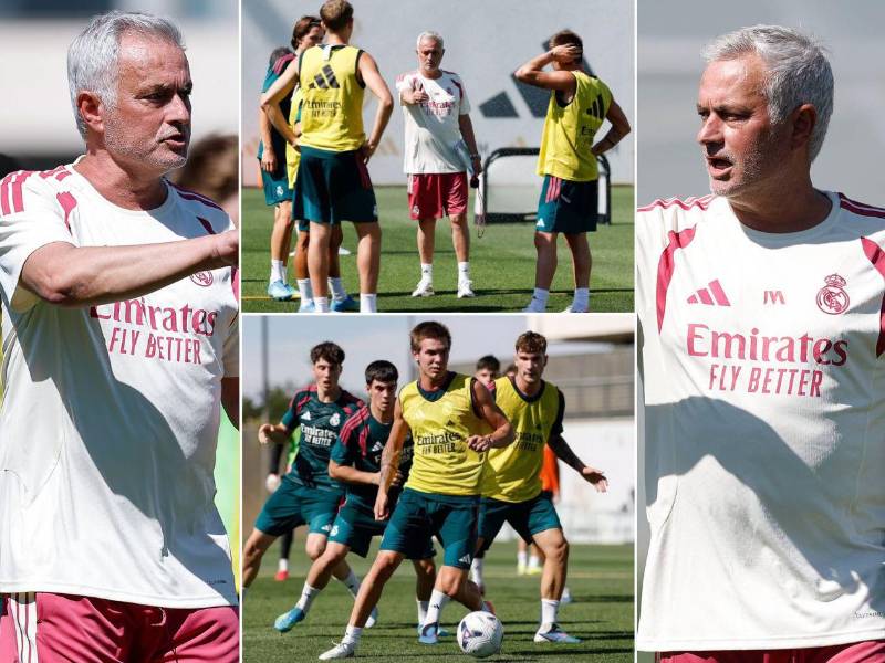 El entrenador portugués de 63 años dirigió este lunes su primer entrenamiento de la pretemporada en la Ciudad de Valdebebdas. Se presentaron 12 jugadores, pero solo ocho estuvieron en la sesión.