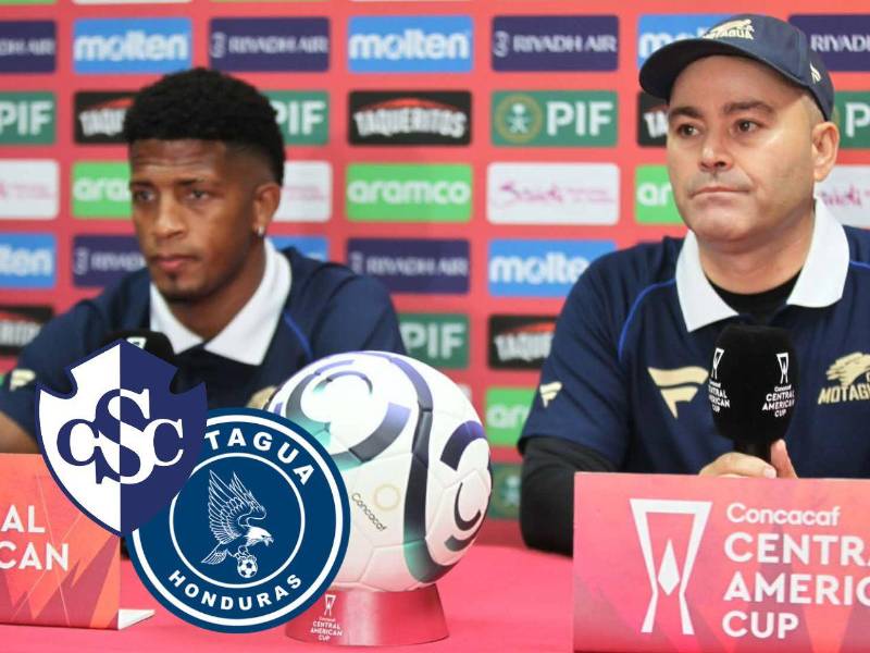 Jorge Serrano y Javier López en conferencia de prensa de la Copa Centroamericana.