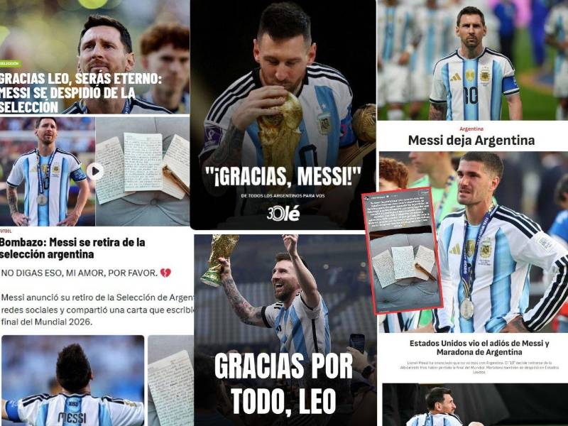 Leo Messi anunció este lunes su retiro de la selección argentina. Su último partido fue en la final del Mundial-2026 contra España en Estados Unidos. Así reacciona el mundo tras confirmarse la noticia de su adiós.