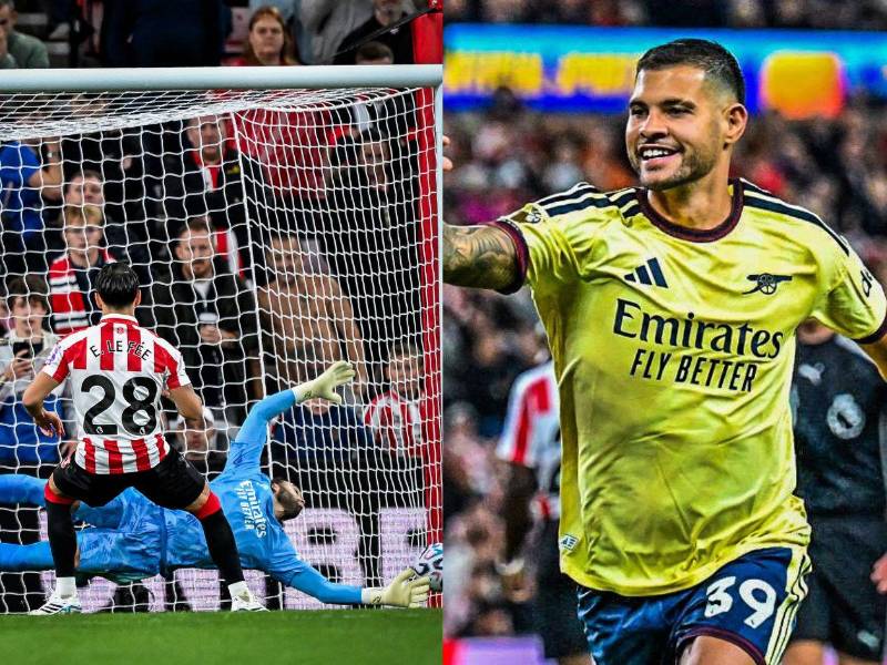 Dos minutos antes de que el Arsenal tomara la ventaja, David Raya detuvo un penalti al Sunderland.