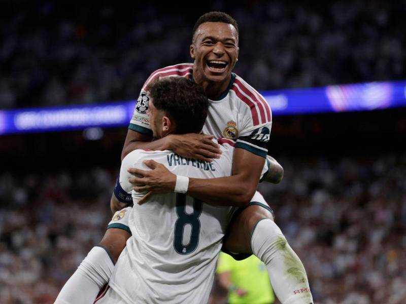 Kylian Mbappé y Fede Valverde anotaron los goles del Real Madrid para el triunfo sobre el Inter en la Champions.