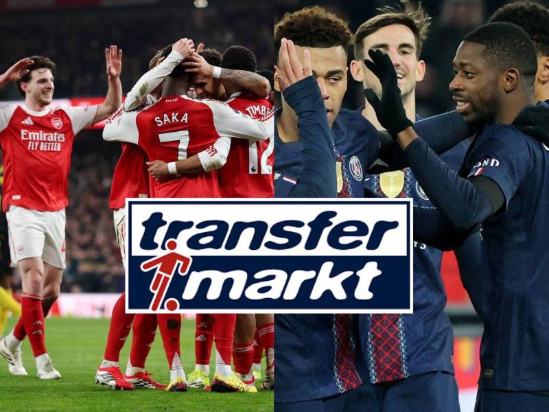 Según las cifras de la web especializada ‘Transfermarkt' este es el valor de mercado de las plantillas de Arsenal y París Saint Germain, equipo que se enfrentarán en la final de la Champions League