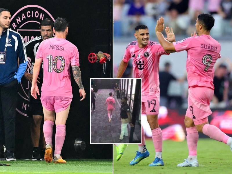 Messi pidió el cambio en el segundo tiempo y se fue directamente a los camerinos en el triunfo de su equipo.