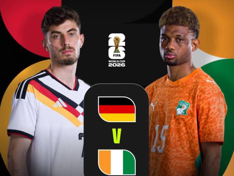 Alemania y Costa de Marfil disputarán su segundo partido del grupo E del Mundial 2026. Foto cortesía FIFA.