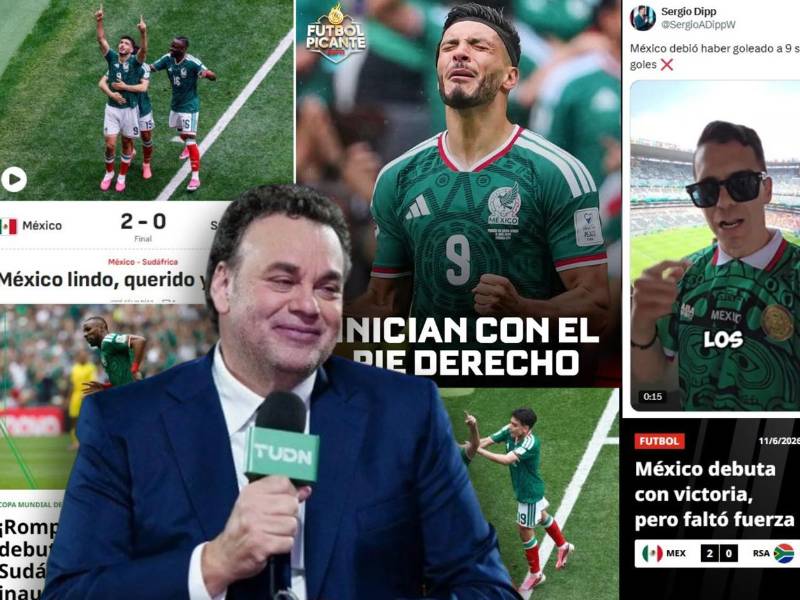 Lo que dice la prensa internacional luego del triunfo de México sobre Sudáfrica (2-0) en el primer partido de la Copa del Mundo 2026, disputado en el Estadio Azteca.
