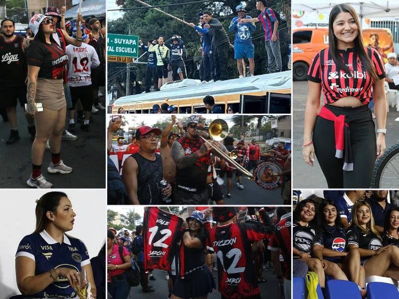 El ambiente que se vive en el Estadio Nacional previo al partido que disputará esta noche Motagua ante el Alajuelense.