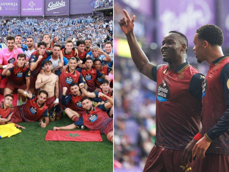 Bil Nsongo marcó dos goles en la victoria del Dépor contra el Valladolid que los regresa a la Liga Española.