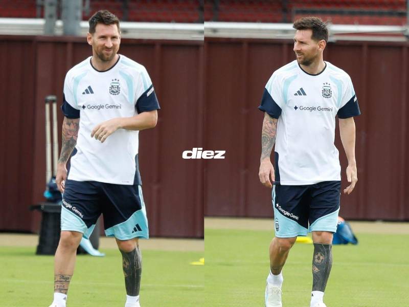 Leo Messi se entrenó con el resto de sus compañeros a horas del amistoso ante Honduras.