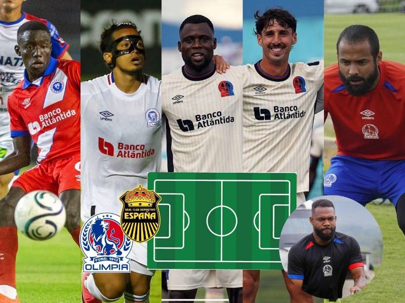 ¡Olimpia quiere acabar con el invicto de Real España! Así sería el 11 titular de Olimpia para medirse a la máquina este jueves en el Estadio Nacional Chelato Uclés.