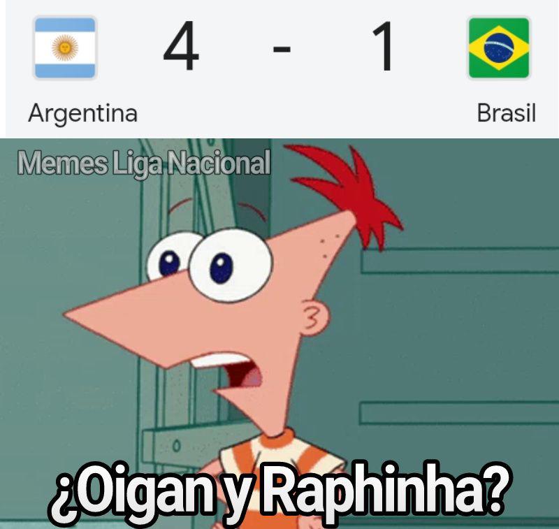 Argentina goleó y los memes destrozan a la selección de Brasil; Raphinha y Vinicius no se salvan de las burlas