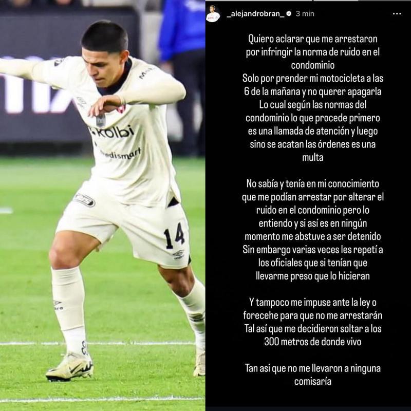 Futbolista de Alajuelense que le anotó a LAFC es detenido por la policía y rompe el silencio: Me arrestaron por...