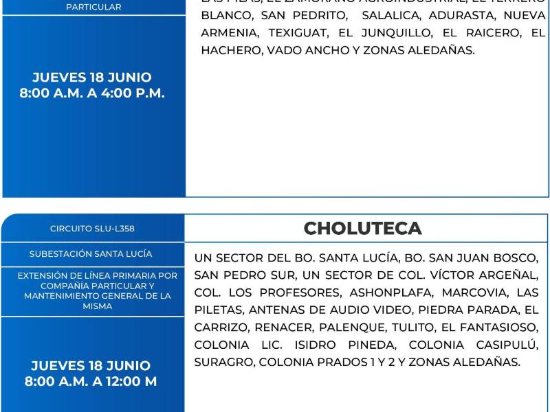 ¿Te perderás los juegos de mañana? Se confirman zona sin energía eléctrica