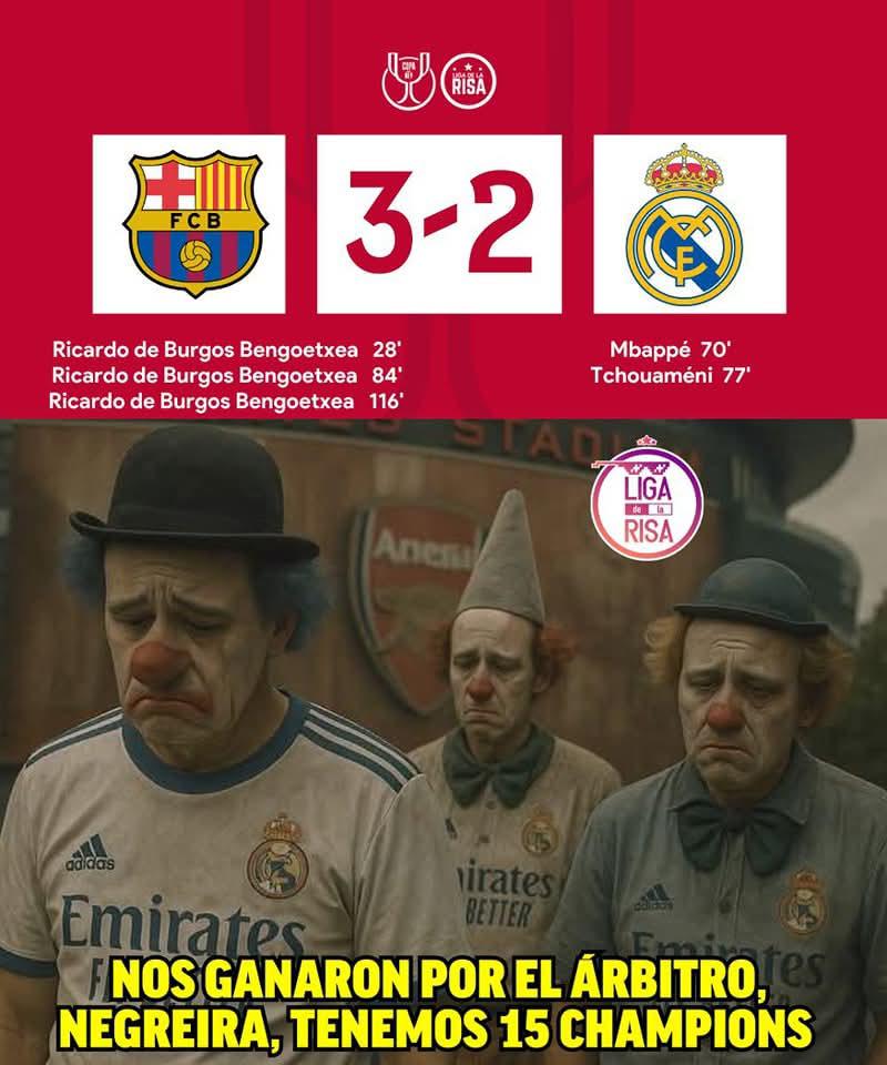 Los memes aniquilan al Real Madrid y a Florentino Pérez tras la conquista del Barcelona por la Copa del Rey
