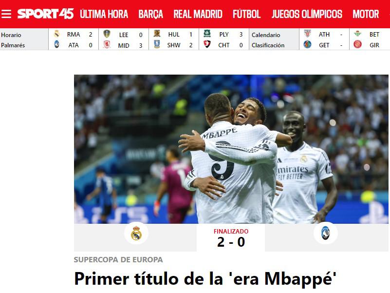 “La era Mbappé y los nuevos galácticos”: Lo que dice la prensa mundial tras título del Real Madrid en la Supercopa de Europa