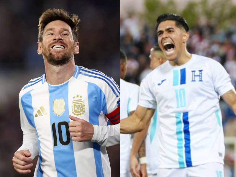 Messi y Luis Palma estarán frente a frente en el encuentro de preparación para las selecciones de Argentina y Honduras. Fotos cortesía.