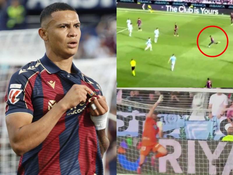 Kervin Arriaga pone de pie a todo Levante con un golazo de larga distancia