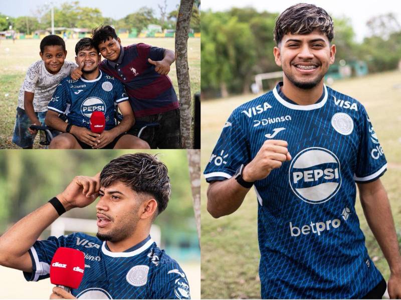 Jhen Clever charló en exclusiva con DIARIO DIEZ vestido con los colores del Motagua.