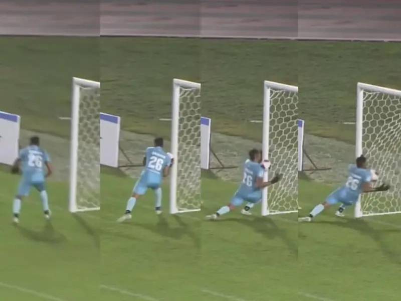La secuencia del polémico gol que tiene en una tremenda polémica al portero panameño José Calderón, exjugador de Platense y Marathón.