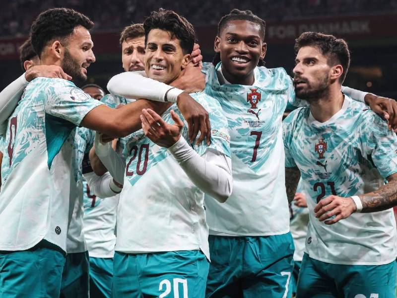 Dinamarca y Portugal se vieron las caras en la tercera jornada de la Liga de Naciones de la UEFA.