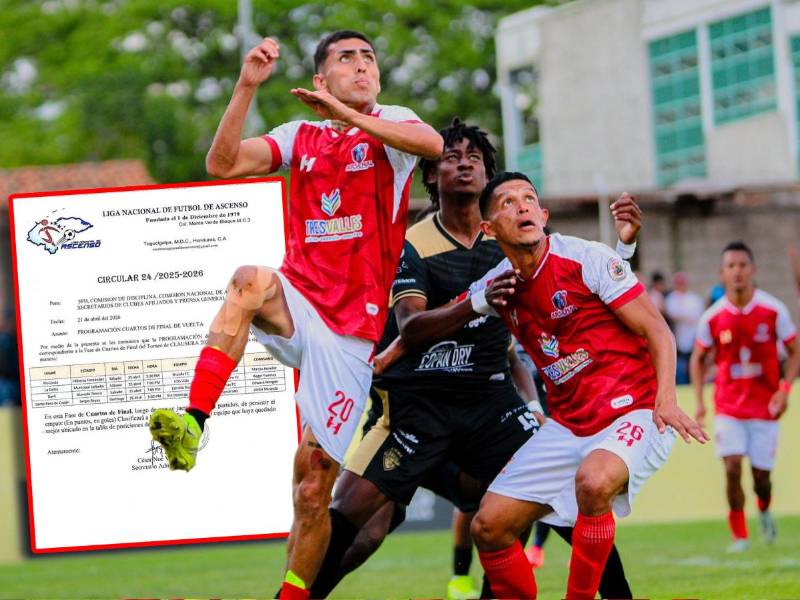 Definidos los días y horarios de los cuartos de final de la Liga de Ascenso de Honduras.