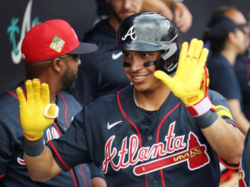 Mauricio Dubón cuenta con 29 imparables en la presente temporada con los Bravos de Atlanta. Foto cortesía Braves.