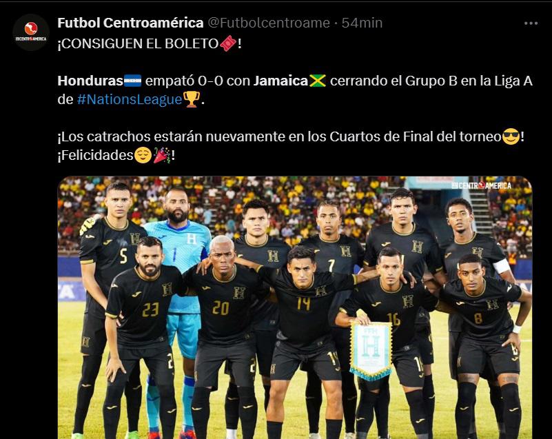 Prensa de Honduras celebra el boleto a cuartos de final en Nations League y también hay críticas: “hubo penal clarísimo para Jamaica”