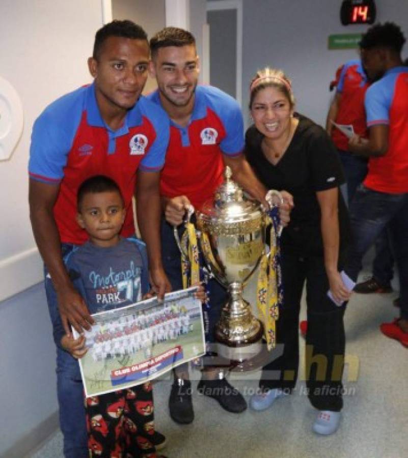 Detalles y abrazos: Olimpia transforma un día gris a colores en su visita a Hospital Infantil María