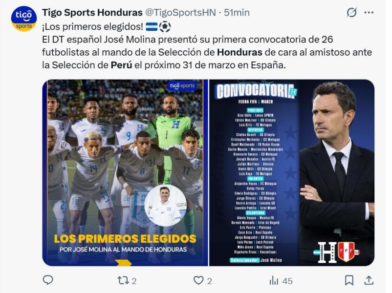 Molina ha vetado a Marathón, la nueva Honduras y el riflazo de Otero: Las reacciones tras la convocatoria ante Perú