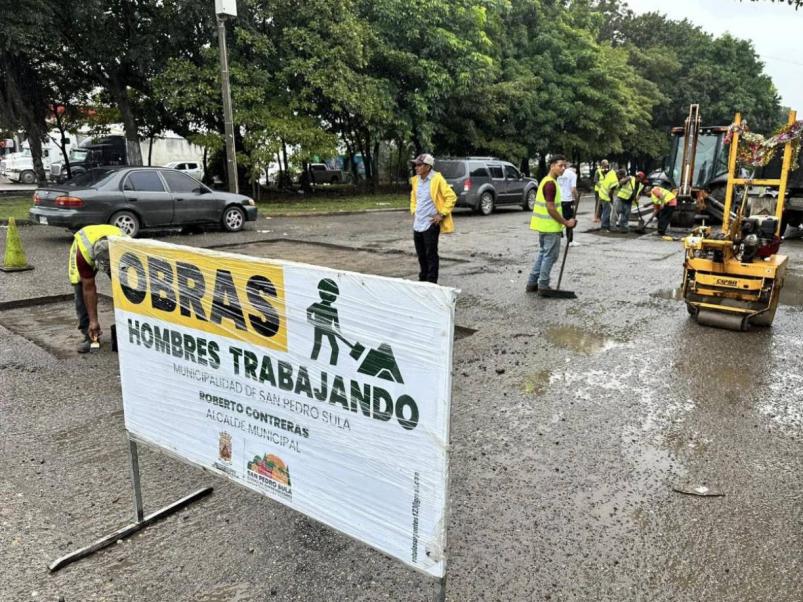 Efecto Messi: Comienzan las reparaciones en las calles del Segundo Anillo que conducen al estadio Olímpico en SPS