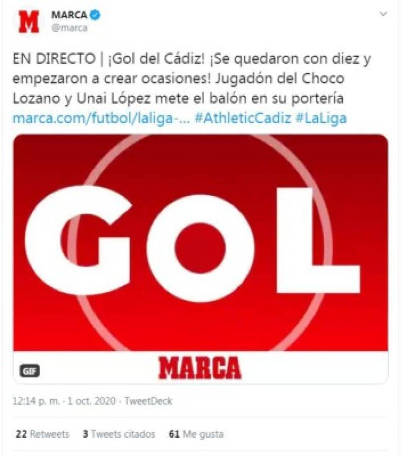 Esto dice la prensa de España sobre el triunfo de Cádiz con gran actuación del 'Choco' Lozano