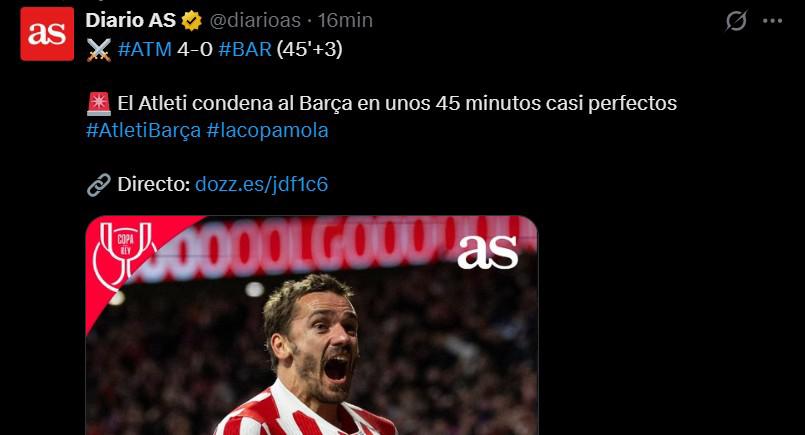 Humillados, Malos perdedores: Prensa señala de catástrofe la paliza al Barcelona en Copa del Rey