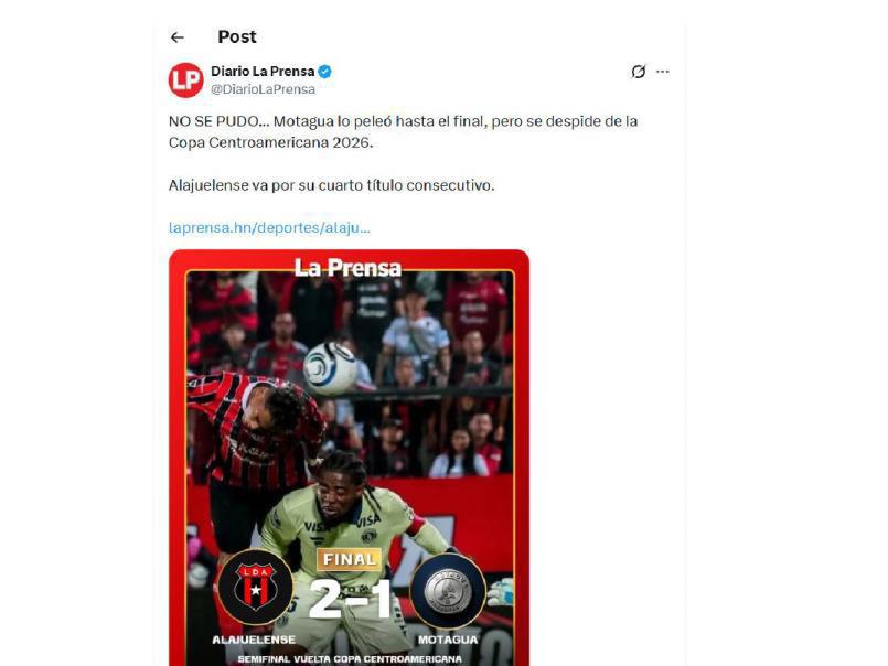 Se hicieron los ciegos: reclamo a Concacaf e indignación tras el Alajuelense-Motagua