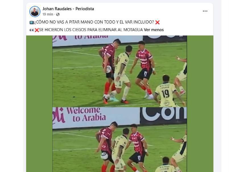 Se hicieron los ciegos: reclamo a Concacaf e indignación tras el Alajuelense-Motagua