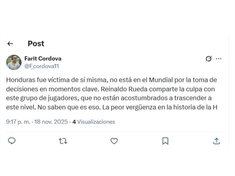 Fracaso ridículo, Se tienen que ir: señalan a los culpables de la vergonzosa eliminación de Honduras del Mundial 2026