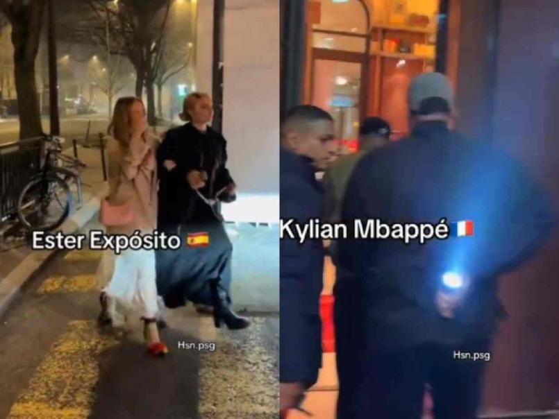 Las imágenes que confirman el romance entre Mbappé y Ester Expósito: fueron captados en un jet privado en Madrid