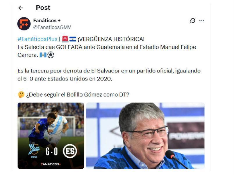 Bukele tiene que echar a Bolillo: explotan en El Salvador tras humillada de Guatemala