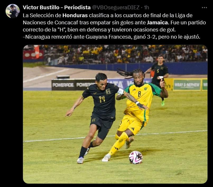 Prensa de Honduras celebra el boleto a cuartos de final en Nations League y también hay críticas: “hubo penal clarísimo para Jamaica”