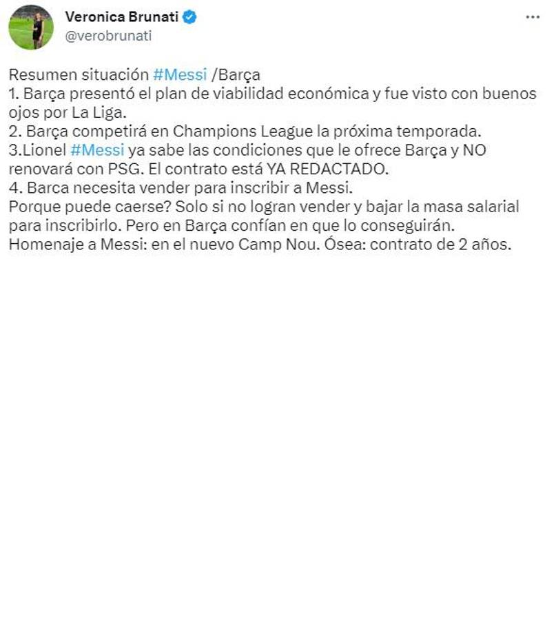 Anuncia la bomba: “Messi sabe las condiciones que ofrece Barcelona y no renovará con PSG; el contrato está redactado”
