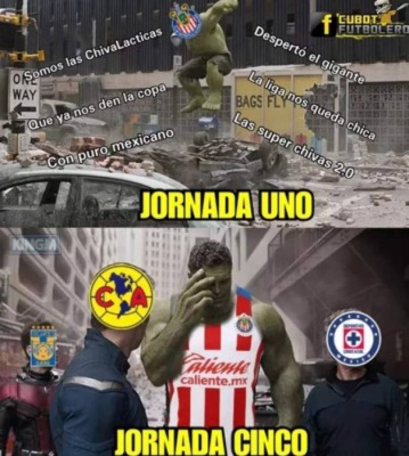 Liga MX: Chivas 'galácticas' y Oribe Peralta, víctimas de los memes tras goleada ante Tigres